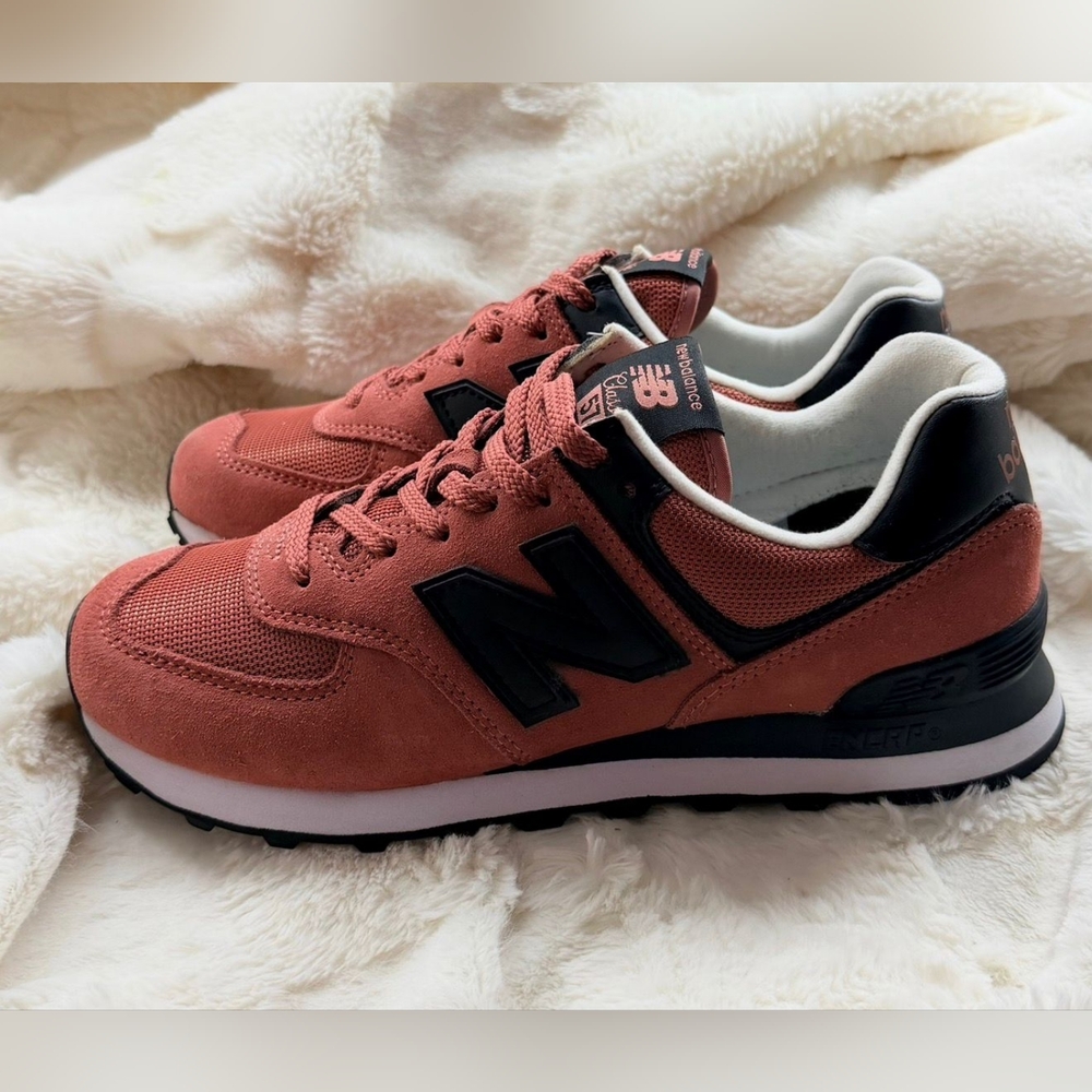New Balance 574 Classic Sneakers - Rust/Black No Box - Picture 2 of 6